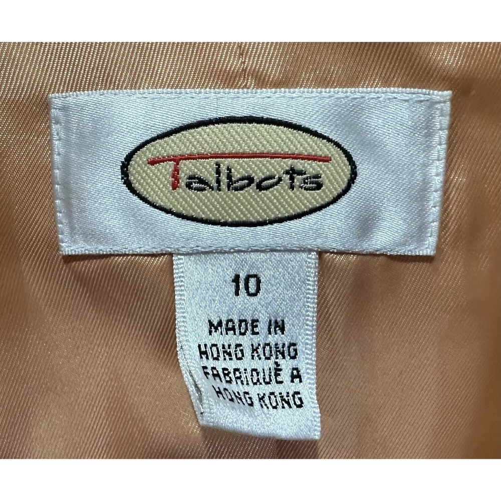Wool Cashmere Talbots Womens Blazer Orange  Button Front Career Jacket Size‎ 10 - Picture 3 of 6